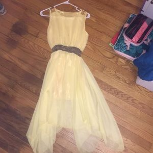 Yellow studded sun dress